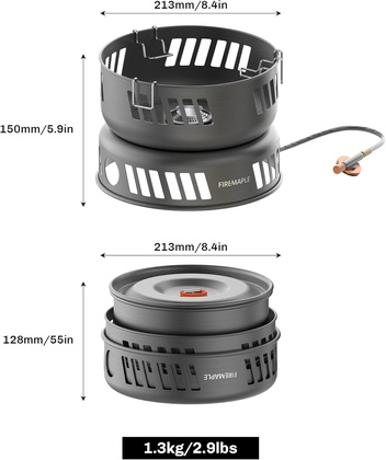 Набор посуды с газовой горелкой Fire-Maple Cooking Kit W/gas