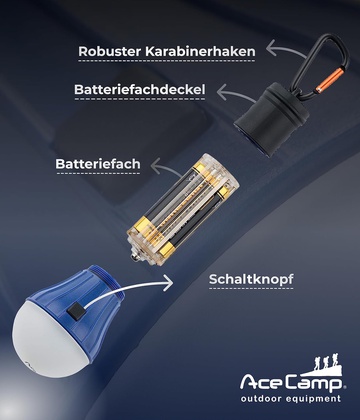 Фонарик-лампочка для палатки AceCamp LED Tent Lamp