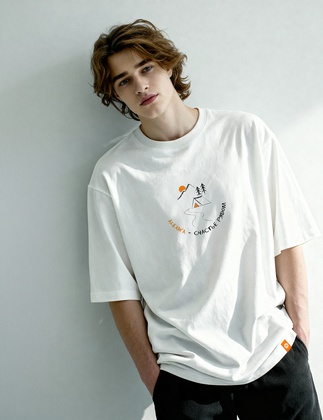 Футболка оверсайз из хлопка Alexika Футболка   Alexika Счастье рядом