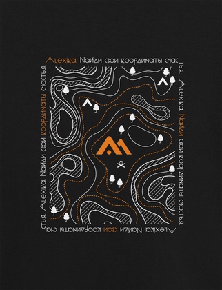 Футболка оверсайз из хлопка Alexika Футболка   Alexika Координаты