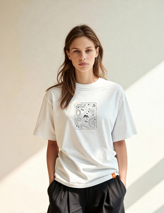 Футболка оверсайз из хлопка Alexika Футболка   Alexika Координаты