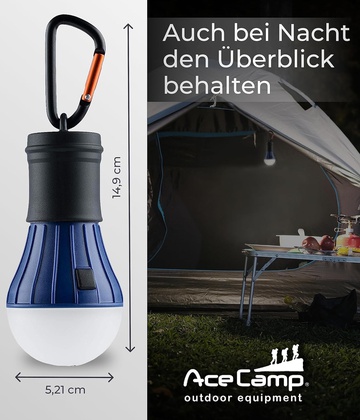 Фонарик-лампочка для палатки AceCamp LED Tent Lamp