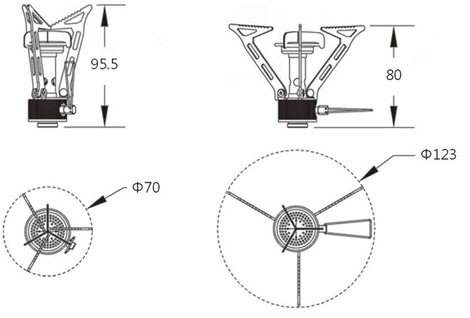 Портативная газовая горелка  Fire-Maple FMS-103 