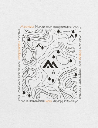 Футболка оверсайз из хлопка Alexika Футболка   Alexika Координаты