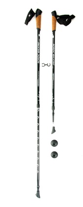 Телескопические палки для скандинавской ходьбы Kaiser Sport Nordic Walking Black