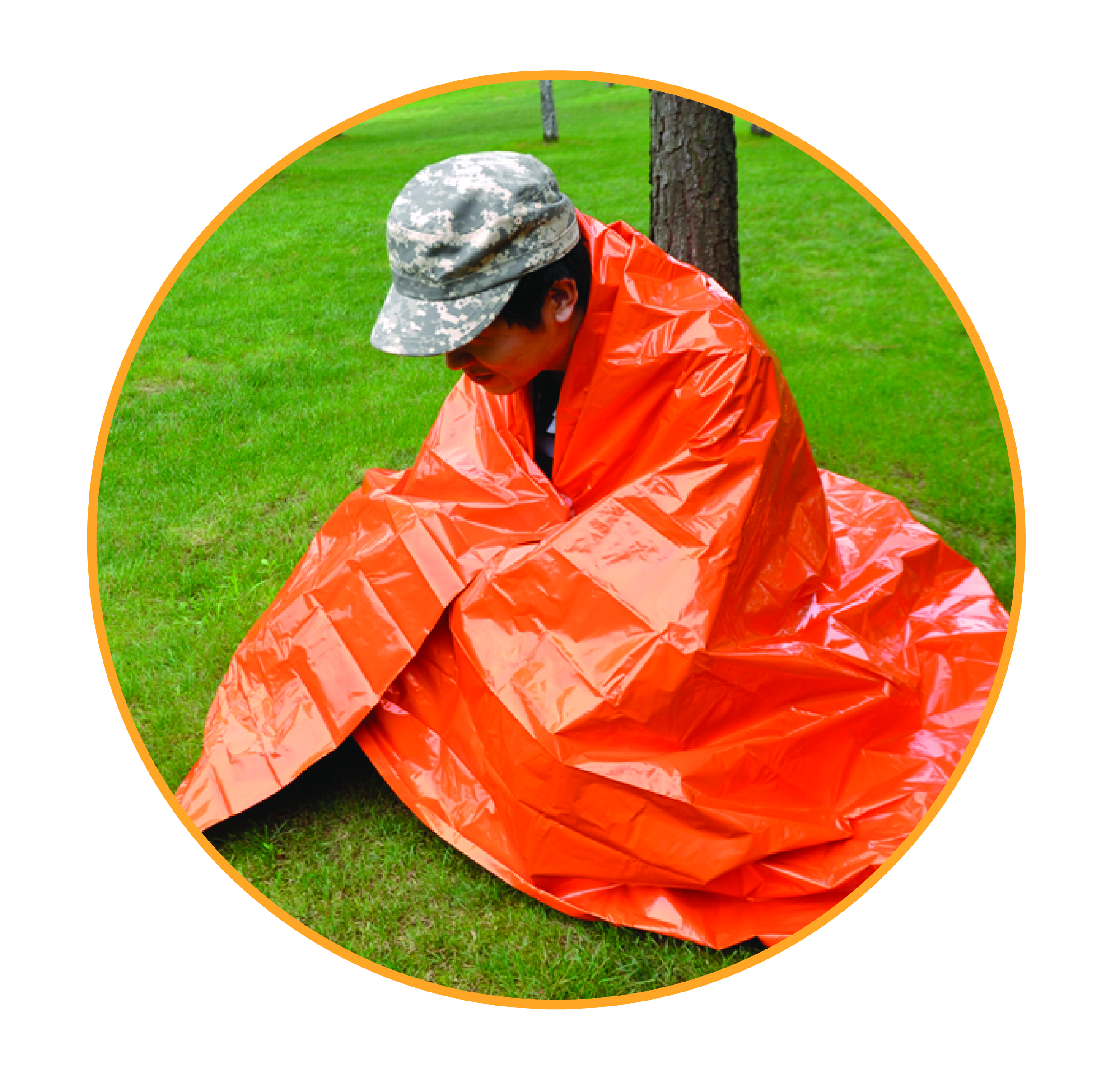 Покрывало экстренное – оранжевое.  AceCamp Emergency Blanket - Orange
