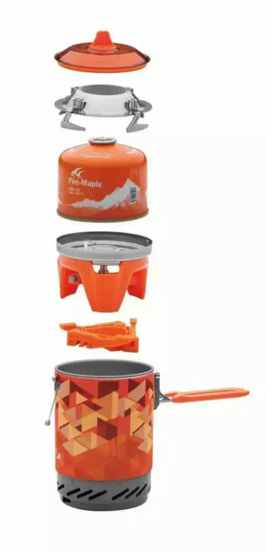 Новая комбинированная система приготовления пищи. Fire-Maple Star X2, оранжевый