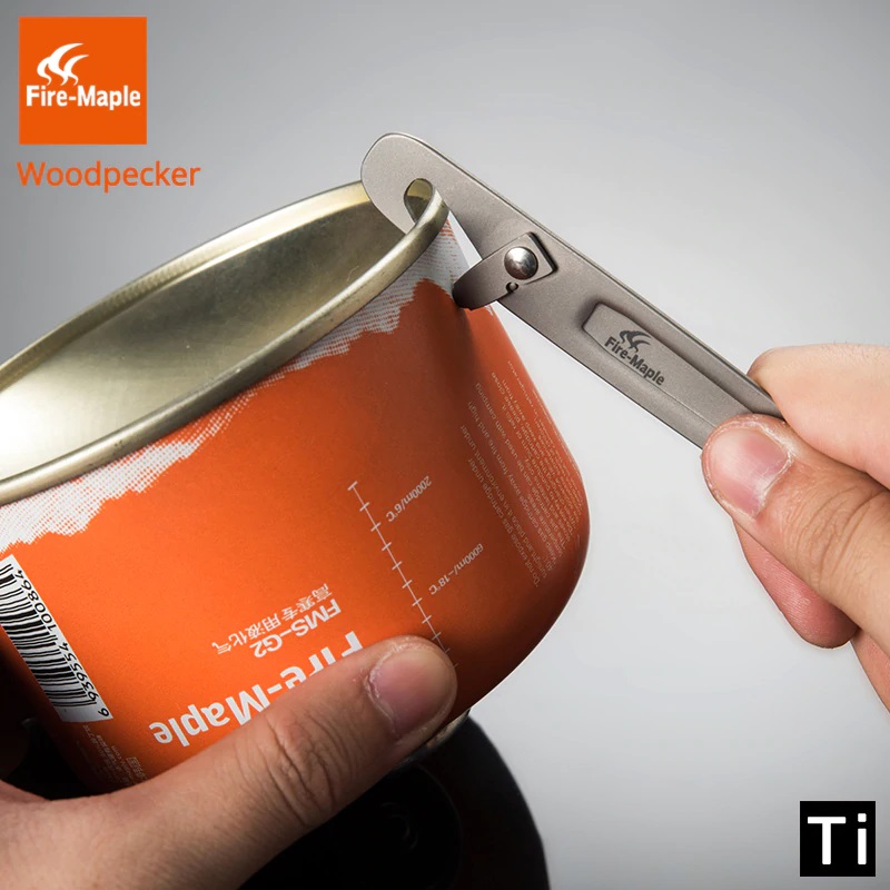 Титановая ловилка с инструментом для безопасной декомпрессии пустых газовых картриджей Fire-Maple Woodpecker